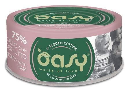 Oasy Cat More Love Pollo e Prosciutto 24 Lattine x 70 gr.