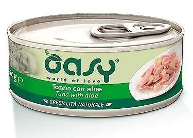 Oasy Cat sfilaccetti in Jelly al Naturale 24 lattine x 70 gr_Tonno e Aloe