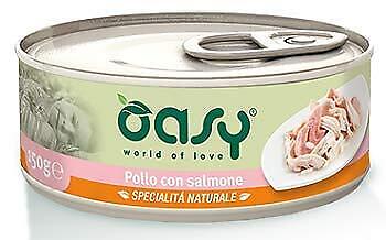 Oasy Cat sfilaccetti in Jelly al Naturale 24 lattine x 70 gr_Pollo e Salmone
