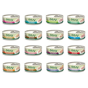 Oasy Gatto Specialità Naturale, scatolette da 70 grammi | OFFERTA 24 LATTINE ... flavor: POLLO MANZO, size: 70g