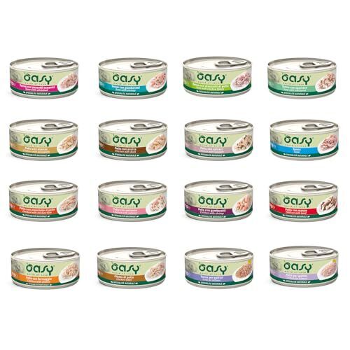 Oasy Gatto Specialità Naturale, scatolette da 70 grammi | OFFERTA 24 LATTINE ... flavor: TONNO SARDINE, size: 70g