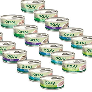 Scatolette Oasy cibo per Gatti - specialità naturali - 24 pezzi da 150 grammi... flavor: Tonno e straccetti di pollo