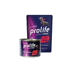 Prolife Grain Free Adult Sensitive Manzo & Patate - Mini. Bustine da 100 gr. ...