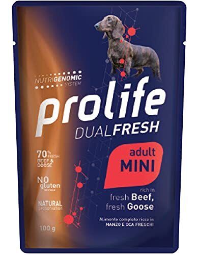 Prolife Dual Fresh Adult Manzo fresco & oca fresca - Mini -  10x100gr