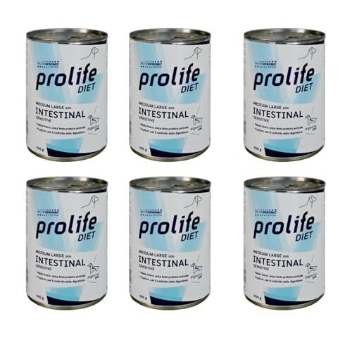 CIBO IN SCATOLA PER CANI DIET DOG INTESTINAL SENSITIVE. 400GR PROLIFE 6x400 c...