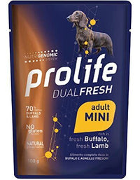 Prolife Dual Fresh Adult Bufalo fresco & Agnello fresco- Mini- Confezione da ...