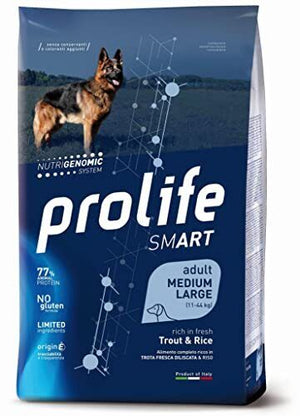 Prolife - Smart Adult Medium/Large alla Trota e Riso da 12 Kg