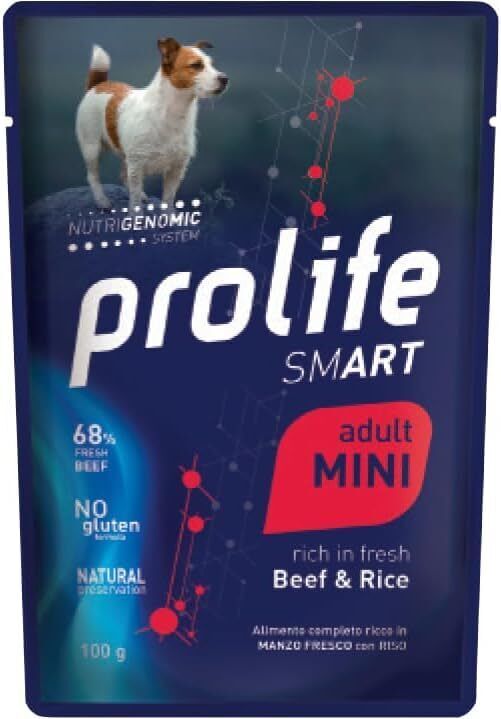 Prolife Dog Smart Adult Manzo e Riso - confezione risparmio 10x100gr