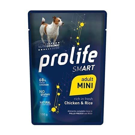 Prolife Smart Adult Chicken & Rice - Mini-  10x100gr confezione risparmio