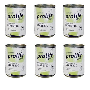 SCATOLETTE PROLIFE DIET DOG WET DIABETIC. 400GR CONFEZIONE RISPARMIO 6X400GR