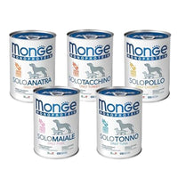 Monge cibo in scatola umido monoproteico per cani 400gr - pacco da 24 lattine flavor: Agnello, size: 400gr