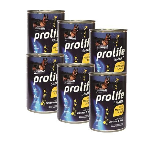 PROLIFE UMIDO 6x400GR ADULT POLLO & RISO SMART MEDIUM/LARGE - confezione risp...