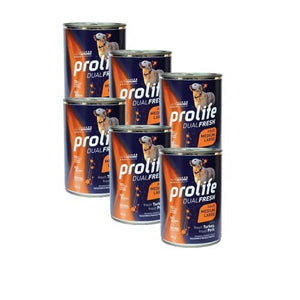 PROLIFE UMIDO CANI 6x400GR ADULT DUAL FRESH TACCHINO & MAIALE MEDIUM/LARGE