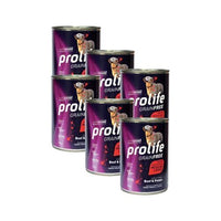 PROLIFE UMIDO CANE 6x400GR ADULT GRAIN FREE MANZO & PATATE MEDIUM/LARGE - Con...