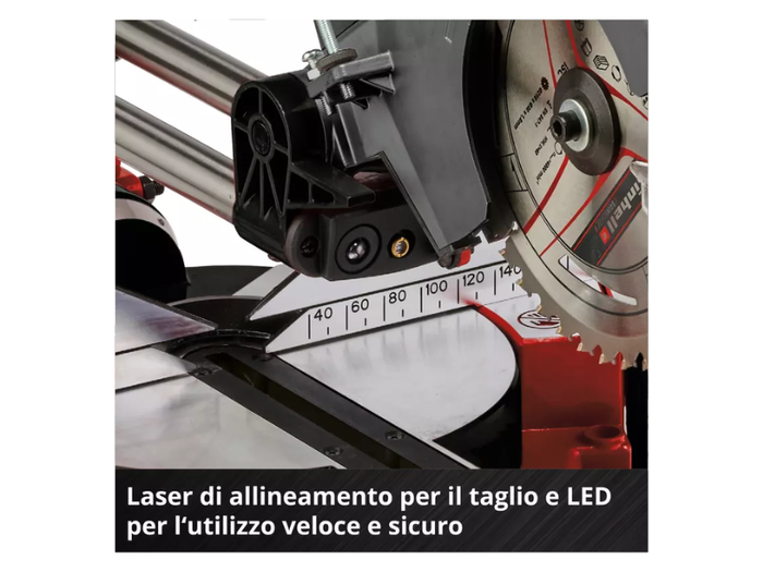 Troncatrice a batteria Einhell TE-SM 36/210 Li - Solo tagli angolari e obliqui
