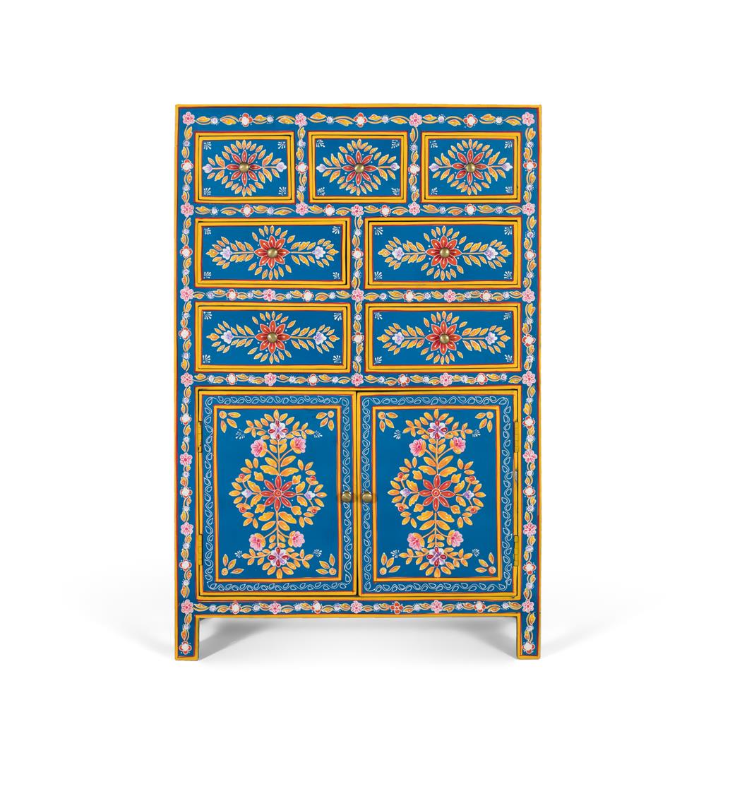 Credenza alta realizzata a mano con legno di mango e MDF 122 cm