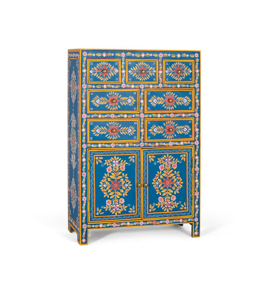 Credenza alta realizzata a mano con legno di mango e MDF 122 cm