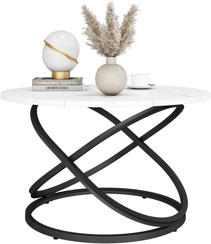 Tavolino Calgary, Bianco, 79.5 x 46 cm con ampia superficie di lavoroda utilizzare come piano d'appoggio o di lavoro nella zona giorno