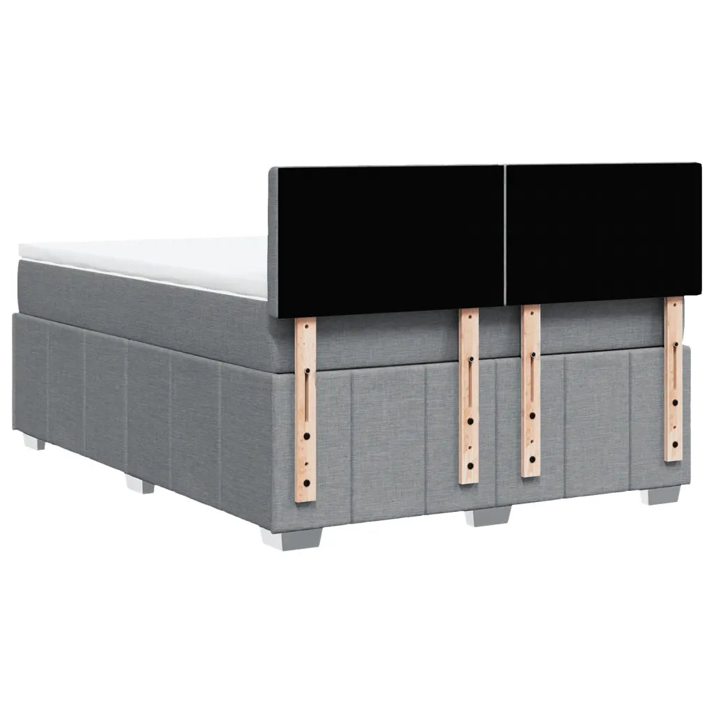 Giroletto a Molle con Materasso Grigio Chiaro 160x200cm Tessuto 3289433