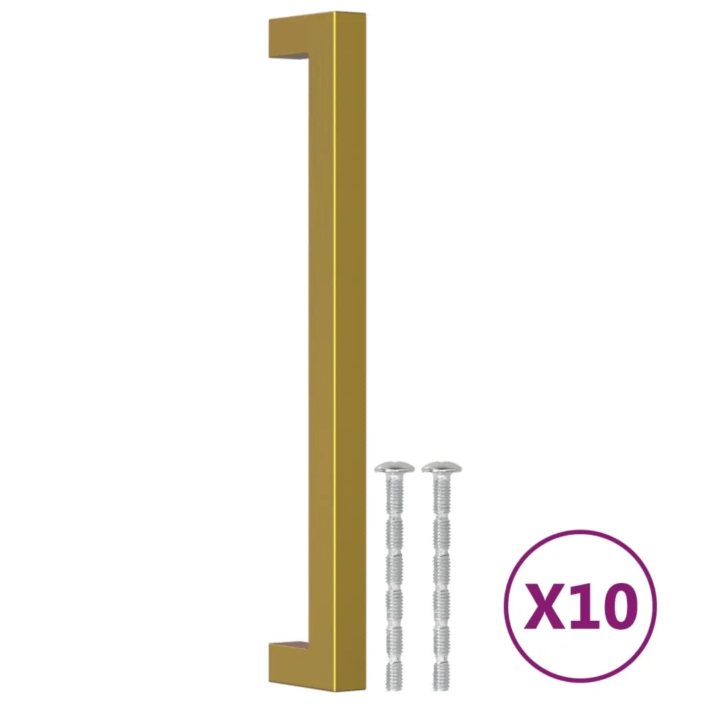 Maniglie per Mobili 10 pz Oro 192 mm in Acciaio Inox 3203671