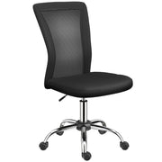 Sedia da ufficio girevole senza braccioli in rete ¨C zephmum ¨C nero 43x58x90-100 cm