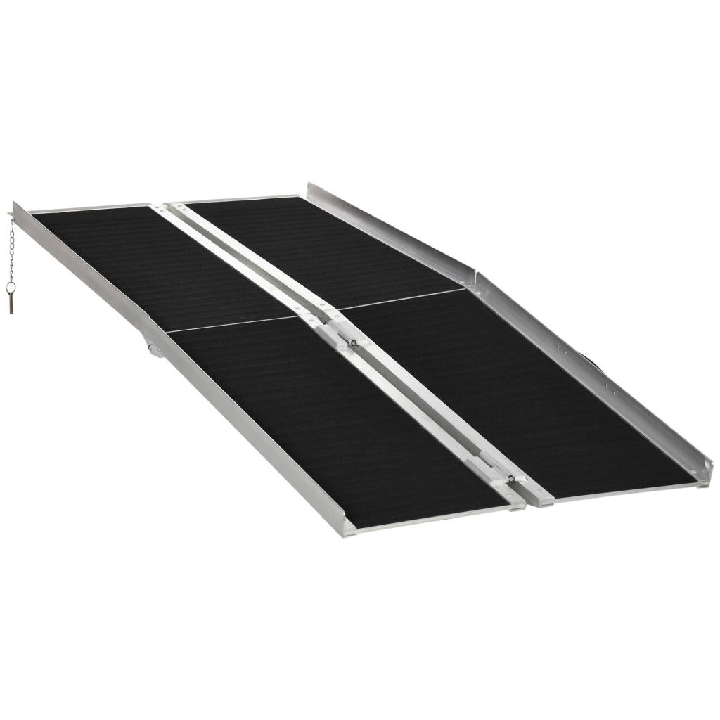 Rampa per Sedia a Rotelle ¨C zephmum ¨C Alluminio Antiscivolo 183x73.5 cm Nero