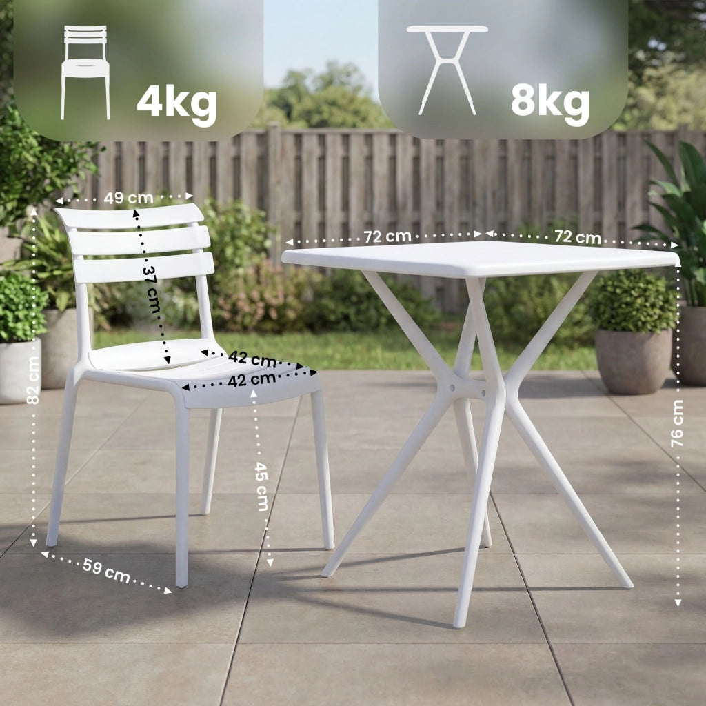 Set di mobili da giardino Vela con 2 sedie 2