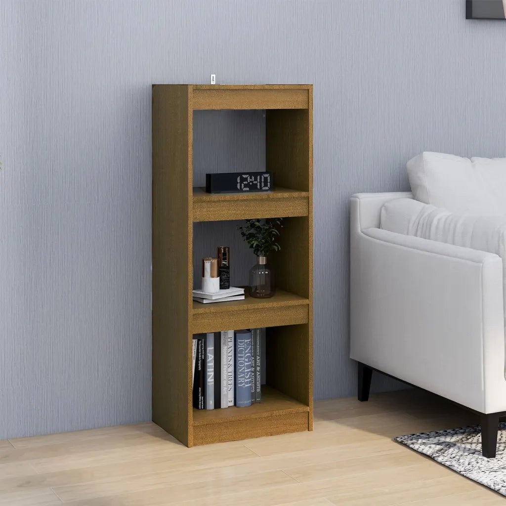 Libreria Divisorio-Scaffale per Libri-Mobile di Stoccaggio Ambra 40x30x103,5 cm in Massello di Pino