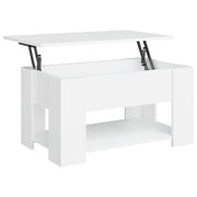 Tavolino da salotto | Tavolino da caff¨¨ | Tavolino da Soggiorno Bianco 79x49x41 cm in Legno Multistrato
