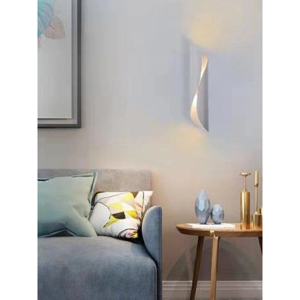 Trade Shop - Applique Ultra Moderno Spirale Doppia Emissione Da Parete Lampada Attacco G9 E31 - Bianco