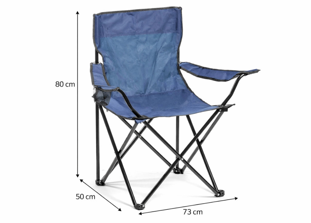 Sedia Camping Spiaggia Pieghevole Con Schienale Da Giardino Modello Randazzo - Randazzo - Blu