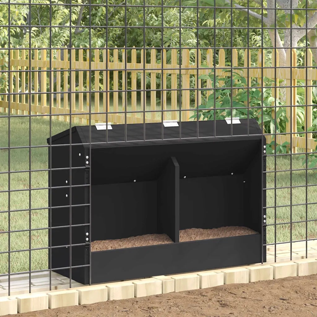 Mangiatore per conigli Nero 64.5 x 25.5 x 45.5 cm CFW4643812