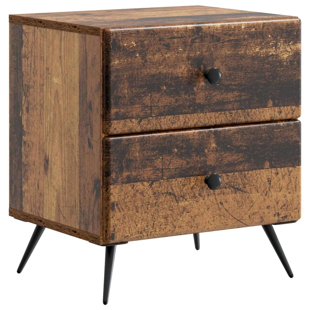 Armadio da Notte 2 pcs Legno antico 43 x 34,5 x 47,5 cm 895462