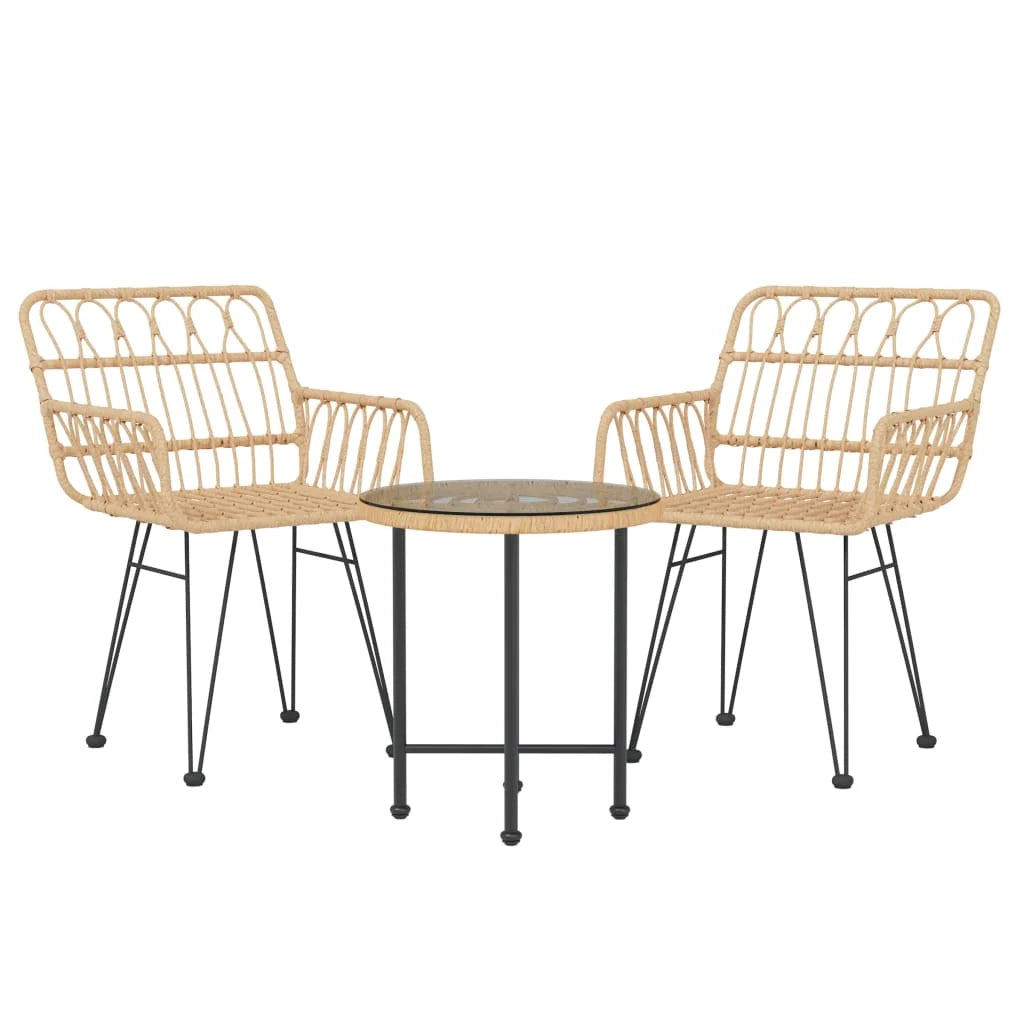 Set da pranzo da giardino per esterni 3 pezzi in resina di vimini 02_0013681