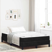 Letto a molle con materasso Nero 120 x 220 cm Tessuto