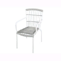 Sedia In Alluminio E Polyrattan Da Giardino Esterni Col. Champagne 1Pz