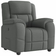Poltrona | Sedia Relax Reclinabile in Tessuto Grigio Scuro