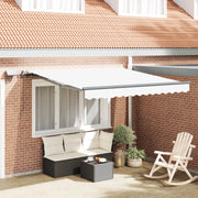 Tenda Retrattile Manuale con LED Bianca 350x250 cm