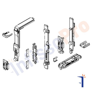 Meccanismo di chiusura anta ribalta camera europea Giesse 04704