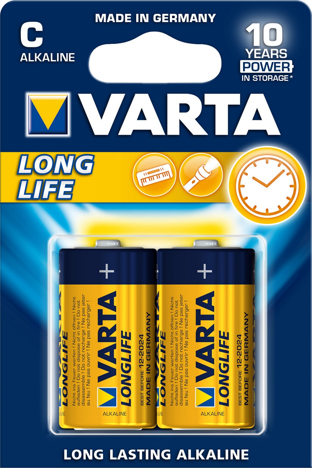 varta longlife alcaline 1/2 torcia bl.2 pz cod:ferx.18863