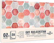 Notatello per Studenti di Alta Qualità Acquerello - Quaderno di Acquerello Freddogessato con 20 Fogli e Carta Aquarello a 300gsm Tessuto a Doppia Trama.