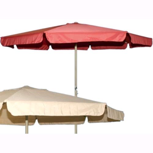 Ombrellone Da Giardino In Alluminio Telo Salmone Con Bordo Diam 350 Cm