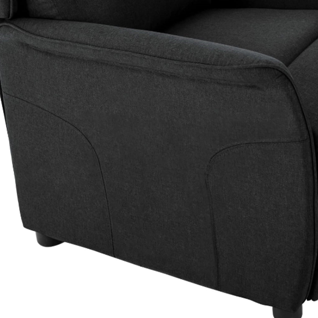 Poltrona Recliner in Tessuto Nero