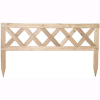 Staccionata In Legno Tropicale Mod.Country Da Giardino 90 X H.50cm.