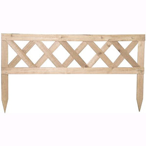 Staccionata In Legno Tropicale Mod.Country Da Giardino 90 X H.50cm.