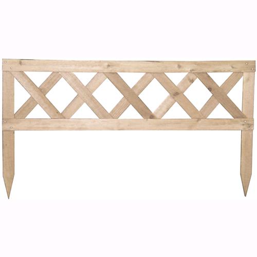 Staccionata In Legno Tropicale Mod.Country Da Giardino 90 X H.50cm.