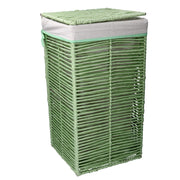 Cesto Portabiancheria paper hilary verde chiaro quadro pieghevole cm 31x31xh60