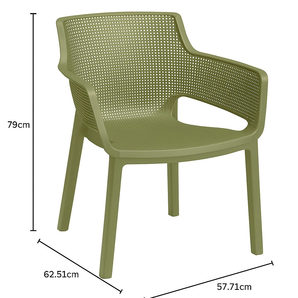 Keter SEDIA ELISA 54X61XH79CM VERDE CEDRO IN RESINA