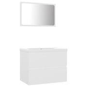 Set Mobili da Bagno | Armadio da bagno Bianco in Legno Multistrato