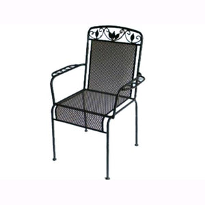 Sedia Da Giardino Esterno Mod. Mango In Acciaio Seduta E Schienale Grigliato 1Pz